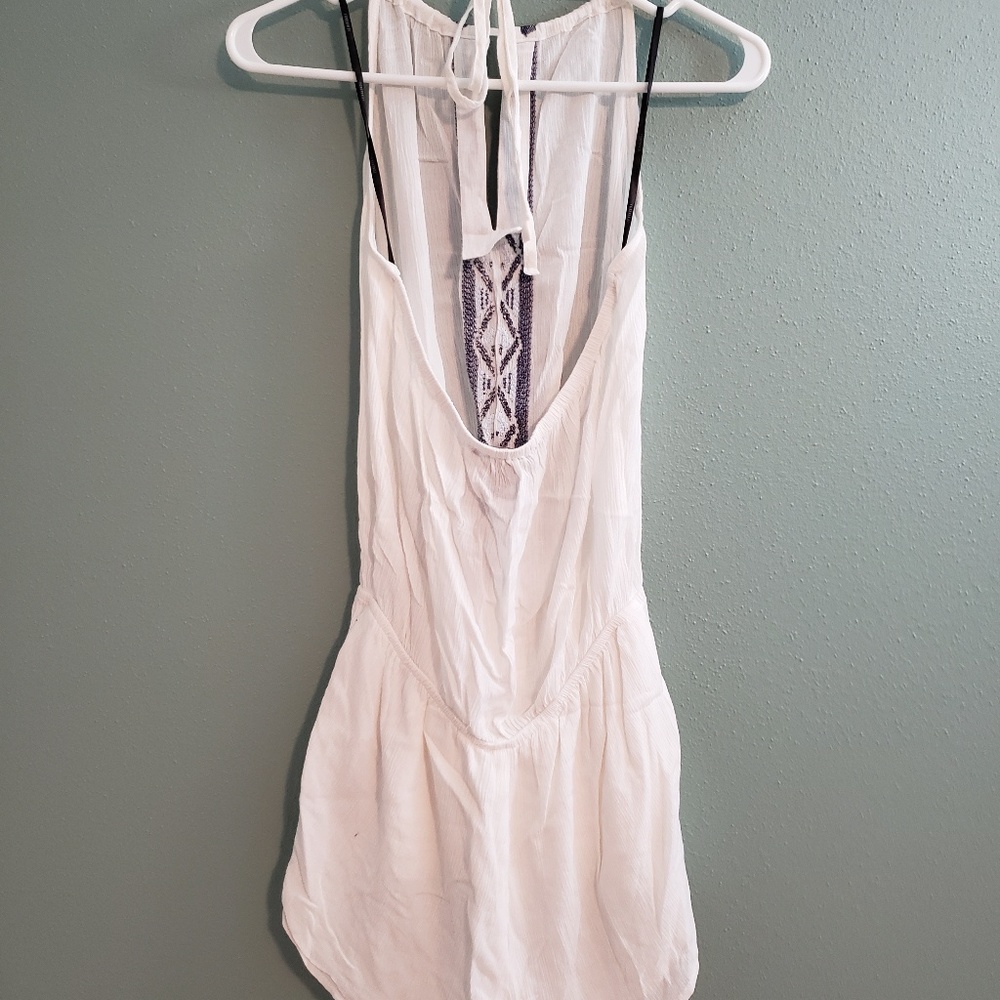 (SOLD) F21 White Halter Romper - Picture 5 of 5